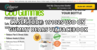 Case study: 191025 USD on Gummy Bears via Facebook