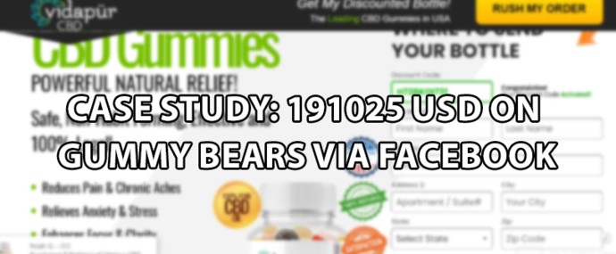 Case study: 191025 USD on Gummy Bears via Facebook