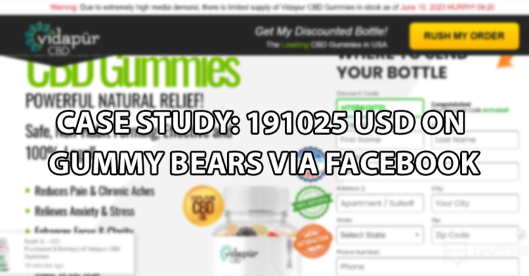 Case study: 191025 USD on Gummy Bears via Facebook