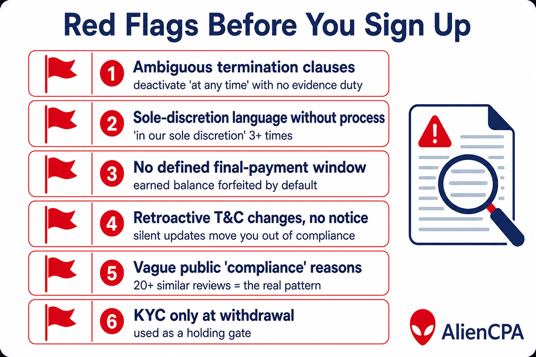 Affiliate Account Closed for Compliance: What That Actually Means 2026 Pattern Analysis