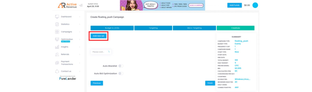 ActiveRevenue: An Advertising Network with Popular Advertising Formats