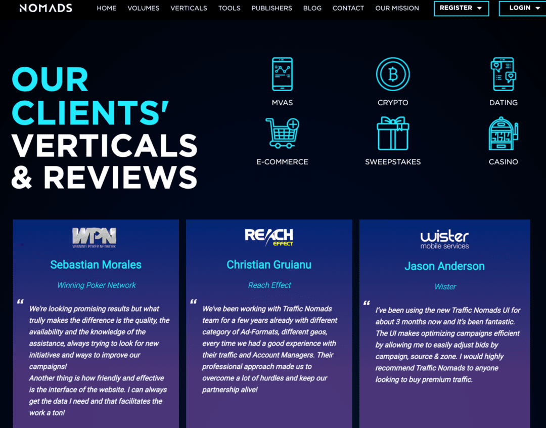 Traffic Nomads: self service ad network with full control of ad campaigns