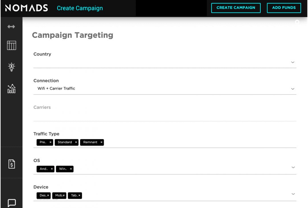 Traffic Nomads: self service ad network with full control of ad campaigns