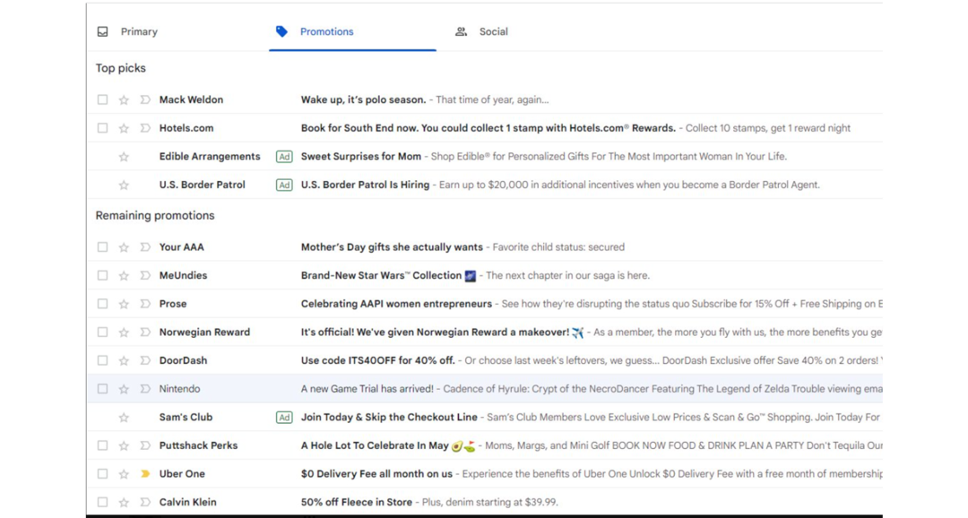 Gmail ads is getting more persistent